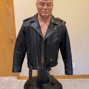Mens  leather motorcycle jacket. Good condition no rips or tears.